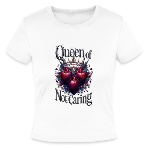 Queen of Not Caring T-Shirt - Slim Fit Rib Women's T-Shirt