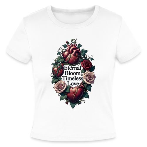 Eternal Bloom Timeless Love Entwined Hearts T-Shir - Slim Fit Rib Women's T-Shirt