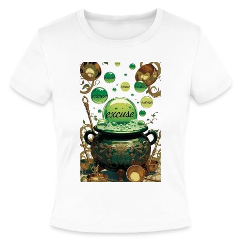Emerald Excuses Cauldron Graphic Tee - Slim Fit Rib Women's T-Shirt