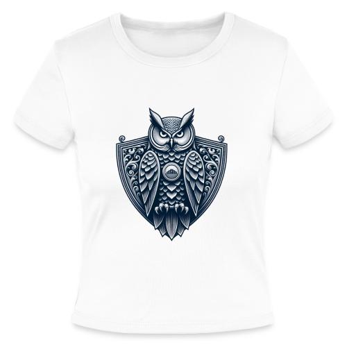 Night Watch Owl T Shirt, Sarcastic Dad Gift - Slim Fit Rib Women's T-Shirt