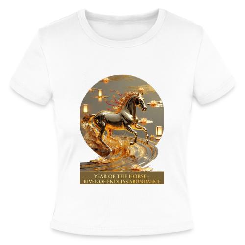 Year of the Horse Abundance T Shirt, Lunar NY Gift - Slim Fit Rib Women's T-Shirt