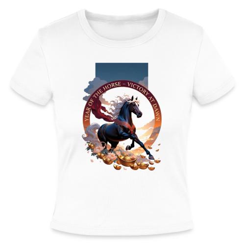 Year of the Horse Dawn T Shirt,Lunar New Year Gift - Slim Fit Rib Women's T-Shirt