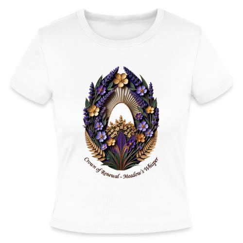 Easter Meadow Crown Renewal T Shirt, Spring Gift - Slim Fit Rib Women's T-Shirt