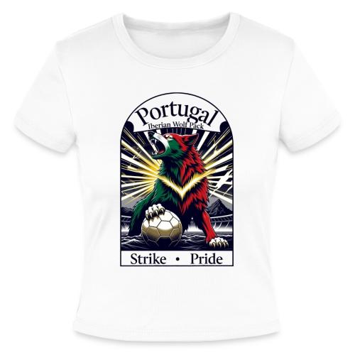 Portugal Iberian Wolf Soccer T Shirt, Pride Gift - Slim Fit Rib Women's T-Shirt