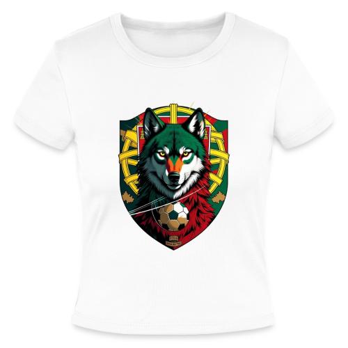 Portugal Iberian Wolf Soccer T Shirt,Football Gift - Slim Fit Rib Women's T-Shirt