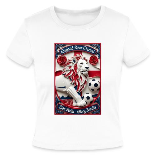 England Lion Soccer T Shirt, Football Pride Gift - Slim Fit Rib Women's T-Shirt