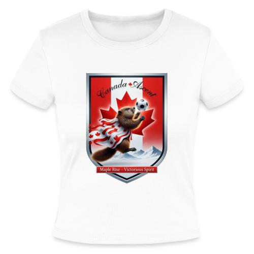 Canada Beaver Ascent T-Shirt, Canadian Pride Gift - Slim Fit Rib Women's T-Shirt