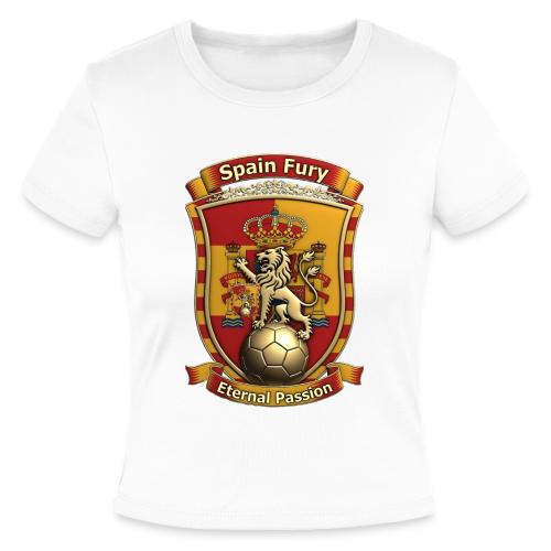 Spain Lion Fury T-Shirt, Spanish Crest Gift - Slim Fit Rib Women's T-Shirt