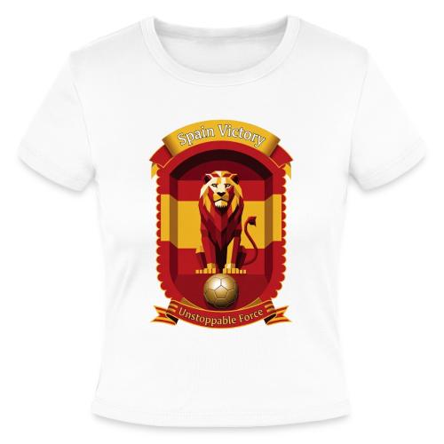 Spain Lion Victory T-Shirt, Flag Pride Crest Gift - Slim Fit Rib Women's T-Shirt