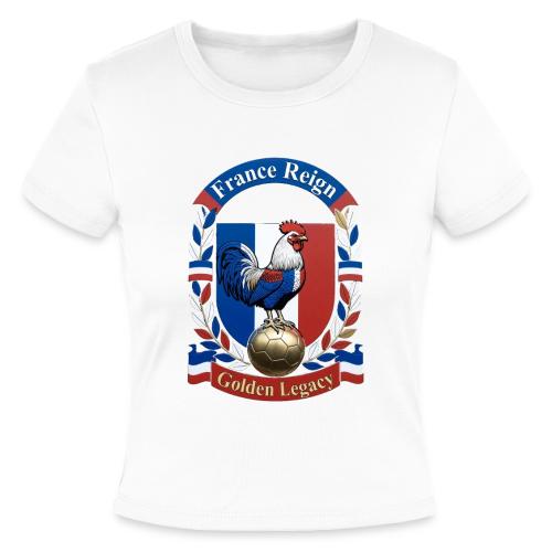 France Rooster Reign T-Shirt, Tricolore Pride Gift - Slim Fit Rib Women's T-Shirt