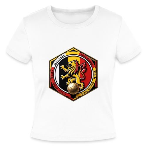 Belgium Lion Valor T-Shirt, Belgian Pride Gift - Slim Fit Rib Women's T-Shirt