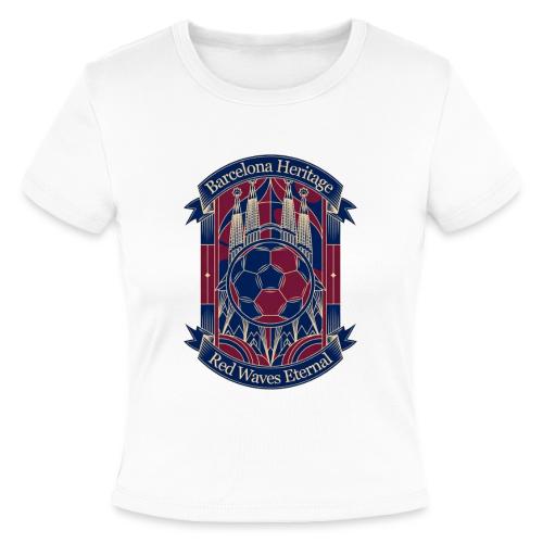 Barcelona Red Heritage T Shirt, Barsa fan Gift - Slim Fit Rib Women's T-Shirt
