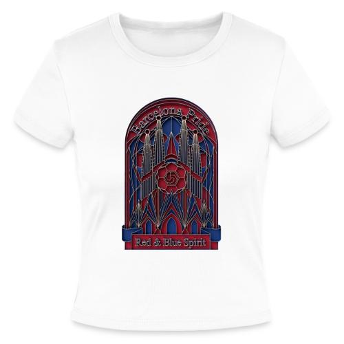 Barcelona Scarlet Pride T Shirt, Vibrant City Gift - Slim Fit Rib Women's T-Shirt