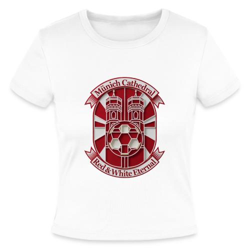 Munich Cathedral T Shirt, German Football Fan Gift - Slim Fit Rib Women's T-Shirt