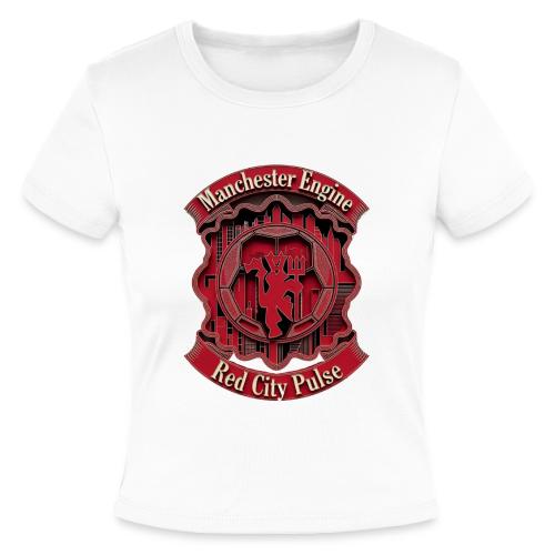 Red Manchester T Shirt, Red Soccer City Pride Gift - Slim Fit Rib Women's T-Shirt