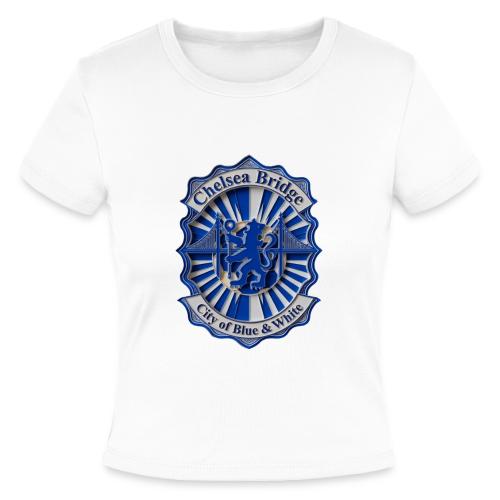 Chelsea Blue Bridge T Shirt, Soccer Fan Gift - Slim Fit Rib Women's T-Shirt