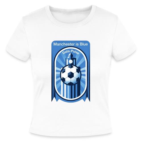 Manchester is Blue Soccer City T Shirt, Apparel - Slim Fit Rib Women's T-Shirt