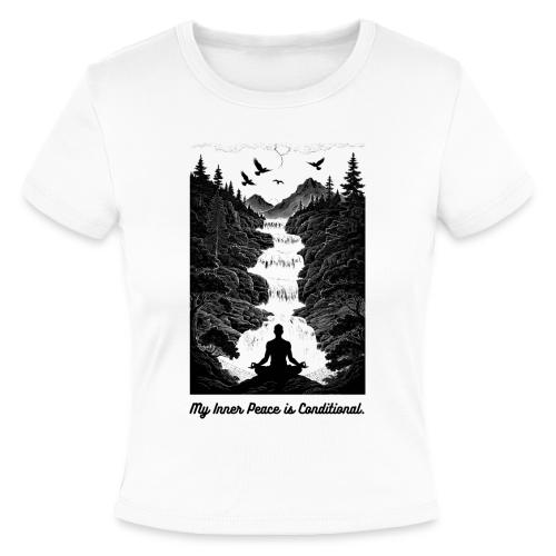 Conditional Inner Peace T-Shirt | Minimalist Zen - Slim Fit Rib Women's T-Shirt