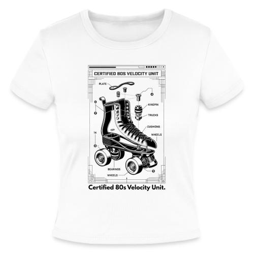 Retro Roller Skate T-Shirt - Slim Fit Rib Women's T-Shirt