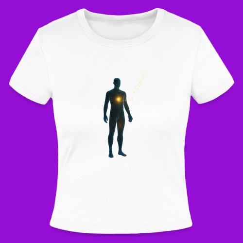 Glowing Chest Personl - Slim Fit Rib Women's T-Shirt