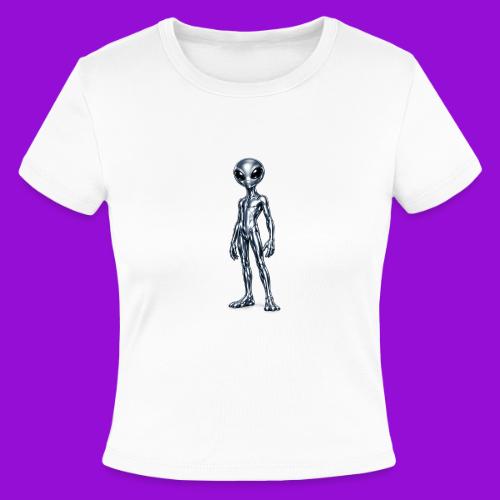 Silver Alien - Slim Fit Rib Women's T-Shirt