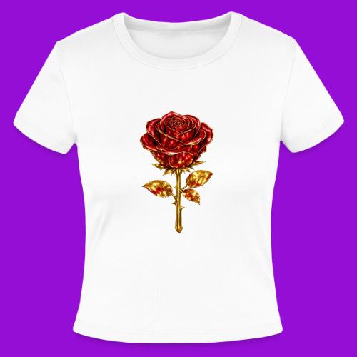 Golden Rose - Slim Fit Rib Women's T-Shirt