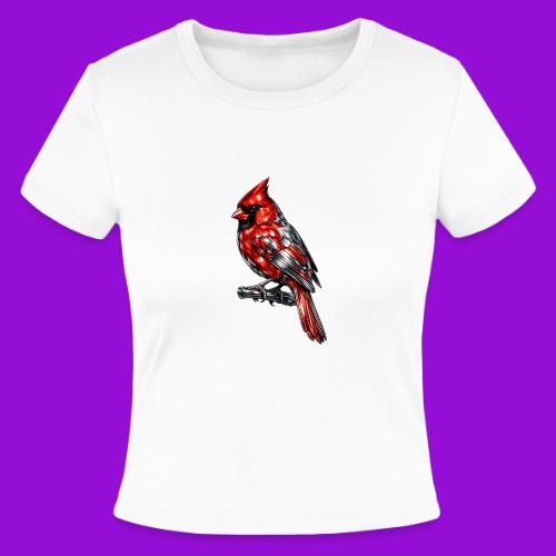 Silver Cardinal - Slim Fit Rib Women's T-Shirt