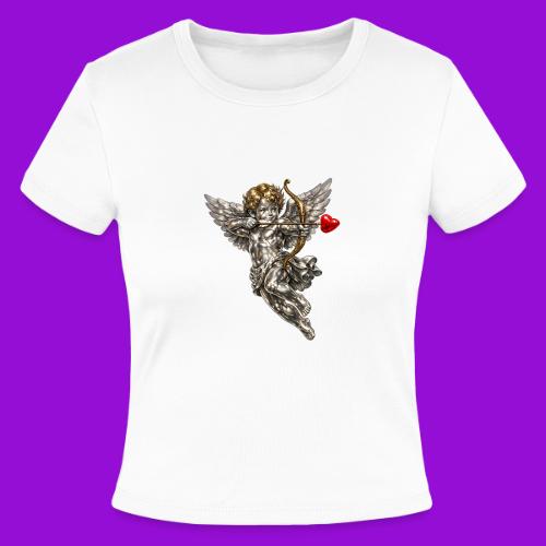 Metallic Cupid - Slim Fit Rib Women's T-Shirt
