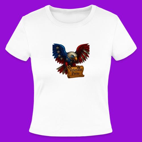 Veterans Press Bald Eagle - Slim Fit Rib Women's T-Shirt
