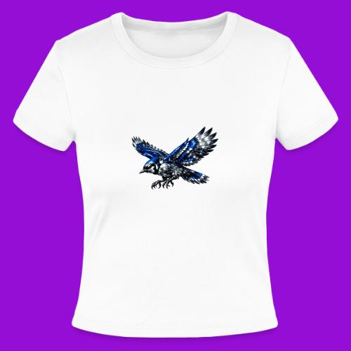 Silver Blue Jay Dive - Slim Fit Rib Women's T-Shirt