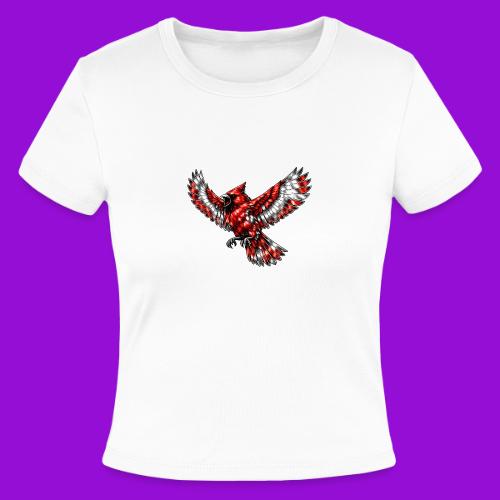 Cardinal in Flight - Slim Fit Rib Women's T-Shirt