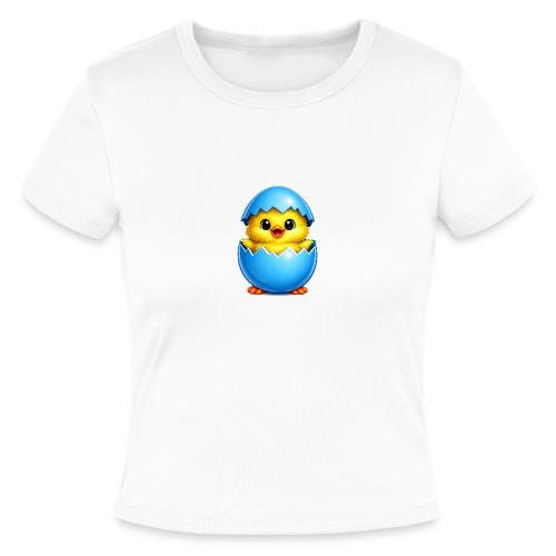 Easter Chick Blue - Slim Fit Rib Women's T-Shirt
