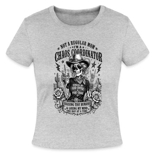 Chaos Coordinator Mom Skeleton Cowgirl - Slim Fit Rib Women's T-Shirt