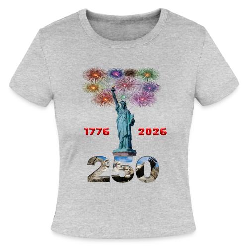 1776 - 2026 | 250 Years USA | Fireworks - Slim Fit Rib Women's T-Shirt