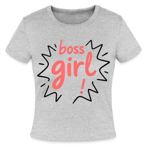 Boss Girl Bold Feminist Statement - Slim Fit Rib Women's T-Shirt