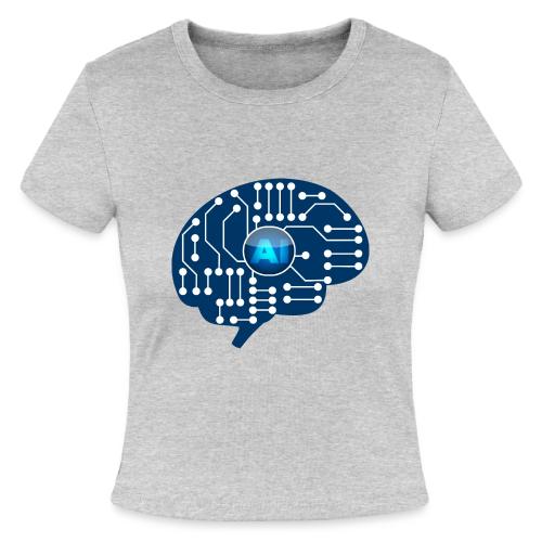 AI: Mind Wired - Slim Fit Rib Women's T-Shirt