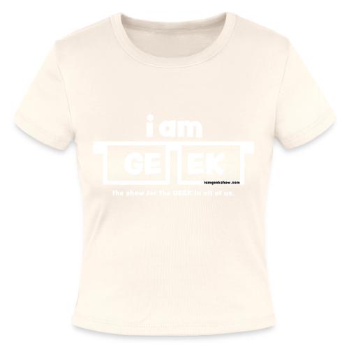 iamGEEK classic White - Slim Fit Rib Women's T-Shirt
