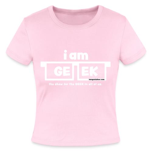 iamGEEK classic White - Slim Fit Rib Women's T-Shirt
