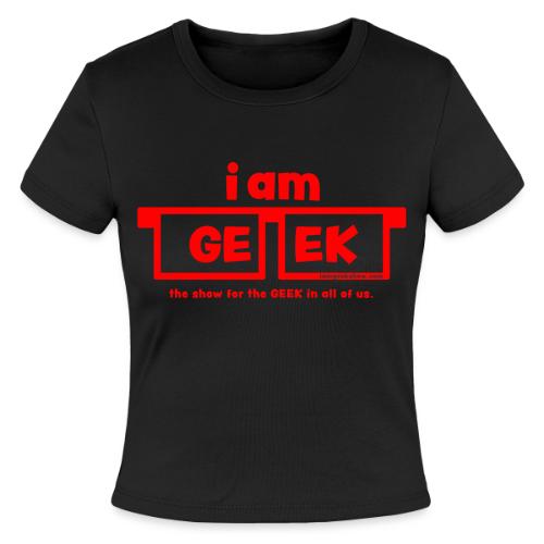 iamGEEK RED - Slim Fit Rib Women's T-Shirt