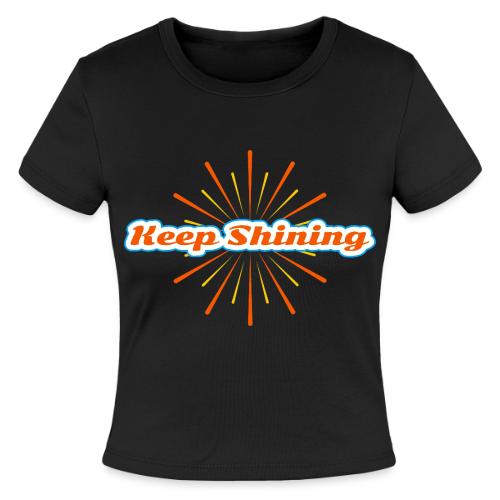 Keep Shining: Radiant Energy Design - Slim Fit Rib Women's T-Shirt