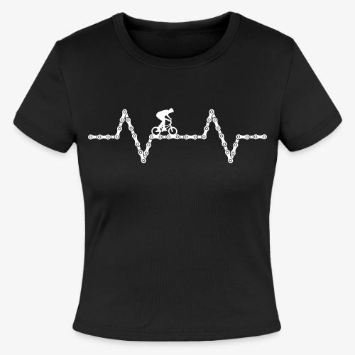 bmx bike heartbeat - Slim Fit Rib Women's T-Shirt