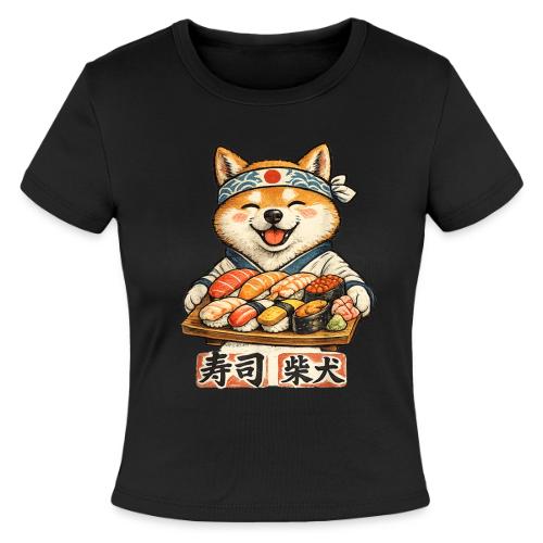 Funny Shiba Inu Sushi Kawaii Dog Tee - Slim Fit Rib Women's T-Shirt