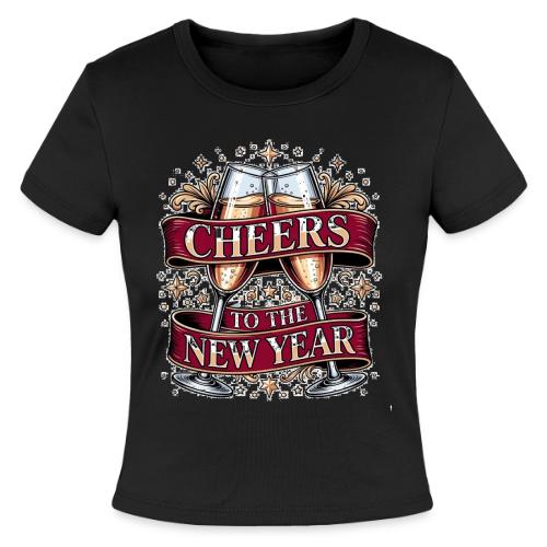 New Year's Champagne T-Shirt - Slim Fit Rib Women's T-Shirt