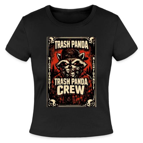 Midnight Forager Raccoon Mushroom Hunter - Slim Fit Rib Women's T-Shirt