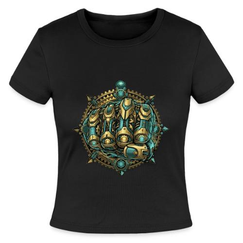Cyberpunk Power Robot Hand - Slim Fit Rib Women's T-Shirt
