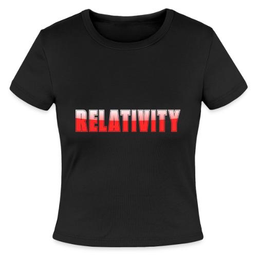 Relativity Science Typography Design - Slim Fit Rib Women's T-Shirt