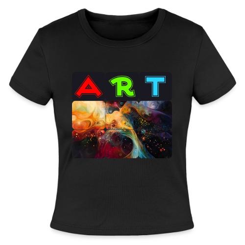 Waves of Art - Slim Fit Rib Women's T-Shirt