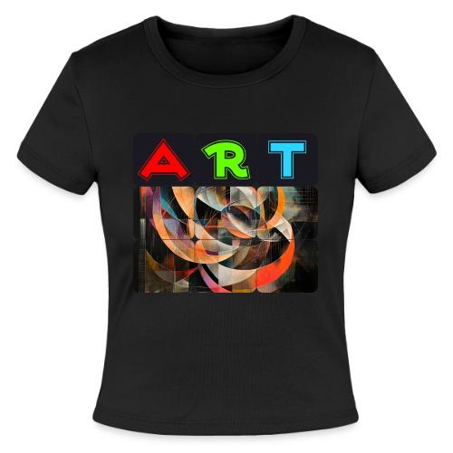 Fragments of Art - Slim Fit Rib Women's T-Shirt