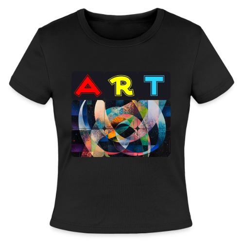 Art of Stripes and Shades - Slim Fit Rib Women's T-Shirt