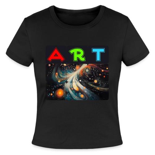 Swirls of Colorful Art - Slim Fit Rib Women's T-Shirt